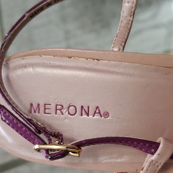 Merona slip on sandals with wedge heel open toe sling back 9m! Summer ☀️ sale - Picture 4 of 6